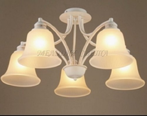 Люстра потолочная пятирожковая Мелодия Света Е27 Белая картинка 